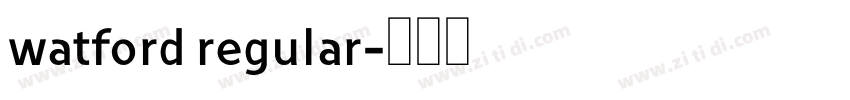 watford regular字体转换
